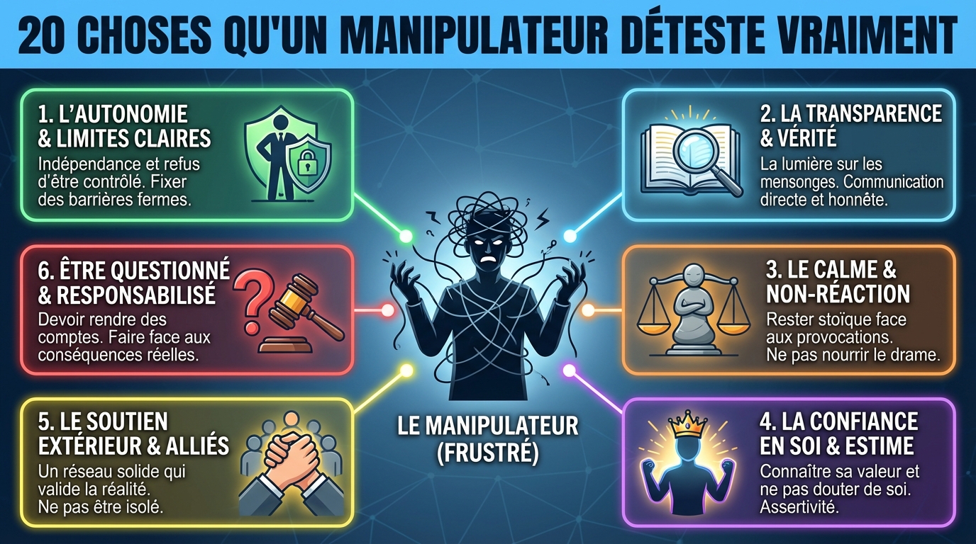 Les 20 choses qu’un manipulateur déteste