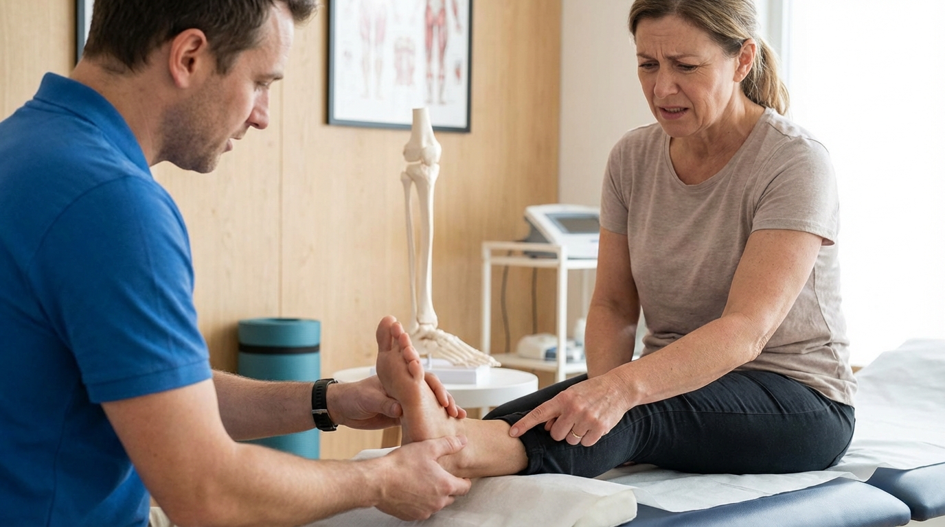 Douleur sur le côté extérieur du pied : nerf sural en cause ?