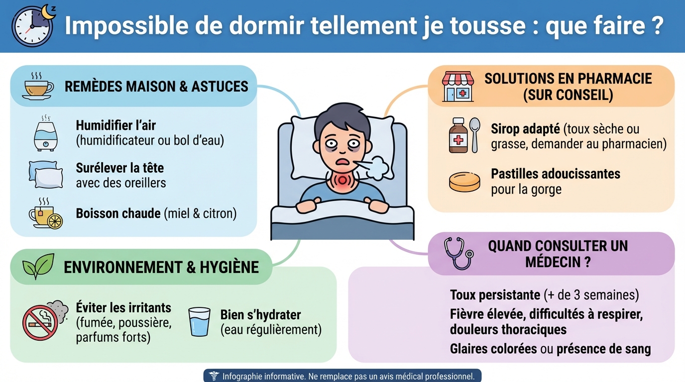 Comment calmer la toux pour mieux dormir