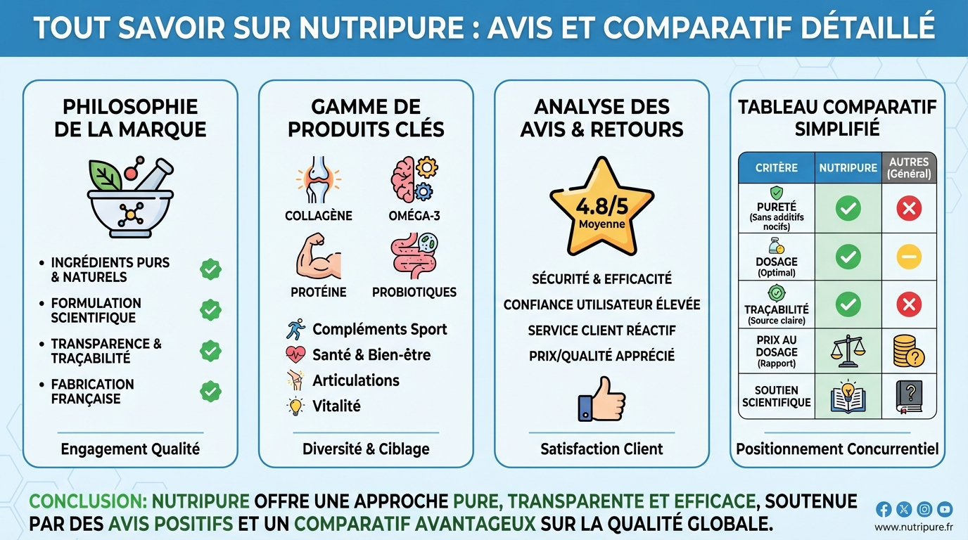 Tout savoir sur nutripure : avis et comparatif détaillé 1 Les produits phares de Nutripure