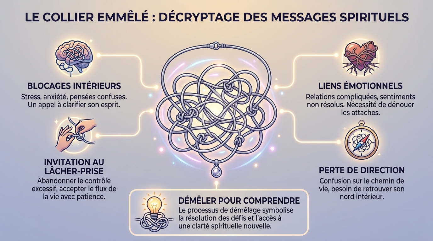 Collier qui s'emmêle : signification spirituelle révélée 1 Interprétations et messages