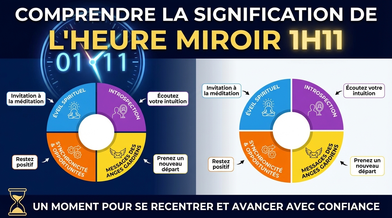 Comprendre la signification de l'heure miroir 1h11 1 La signification spirituelle de 1h11
