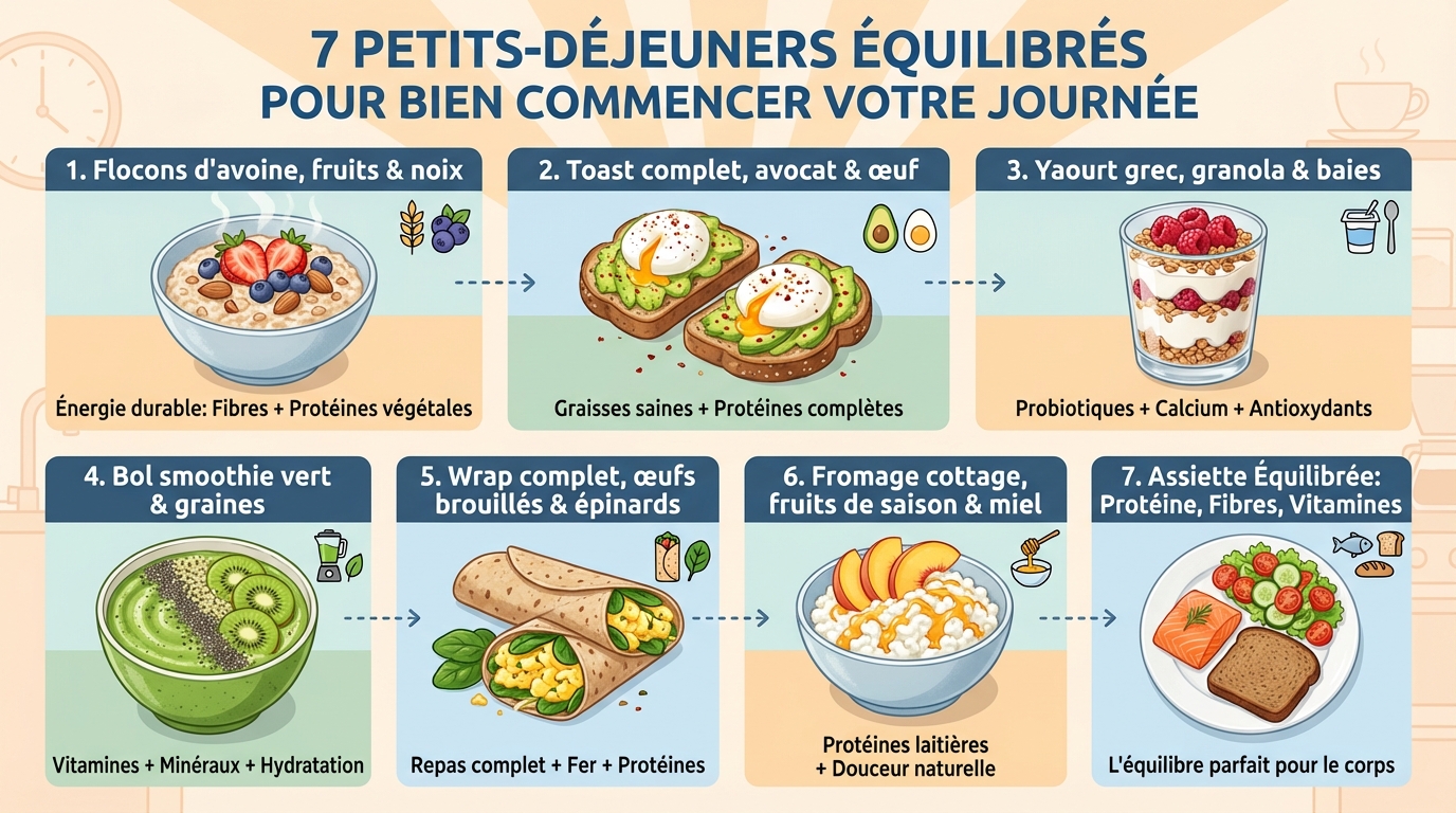7 idées de petit-déjeuner équilibré
