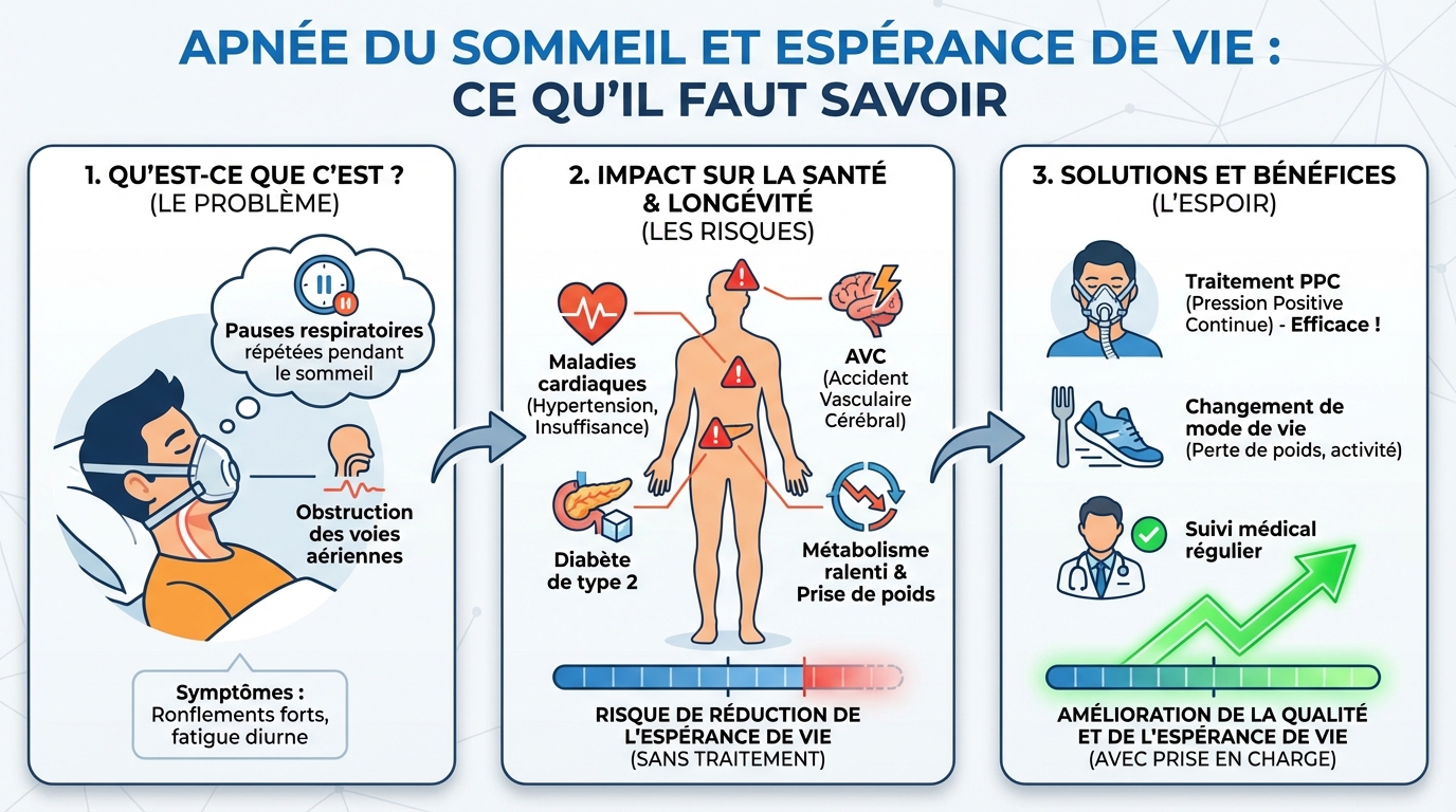 Apnée du sommeil et espérance de vie : ce qu'il faut savoir 1 Impact de l'apnée du sommeil sur l'espérance de vie