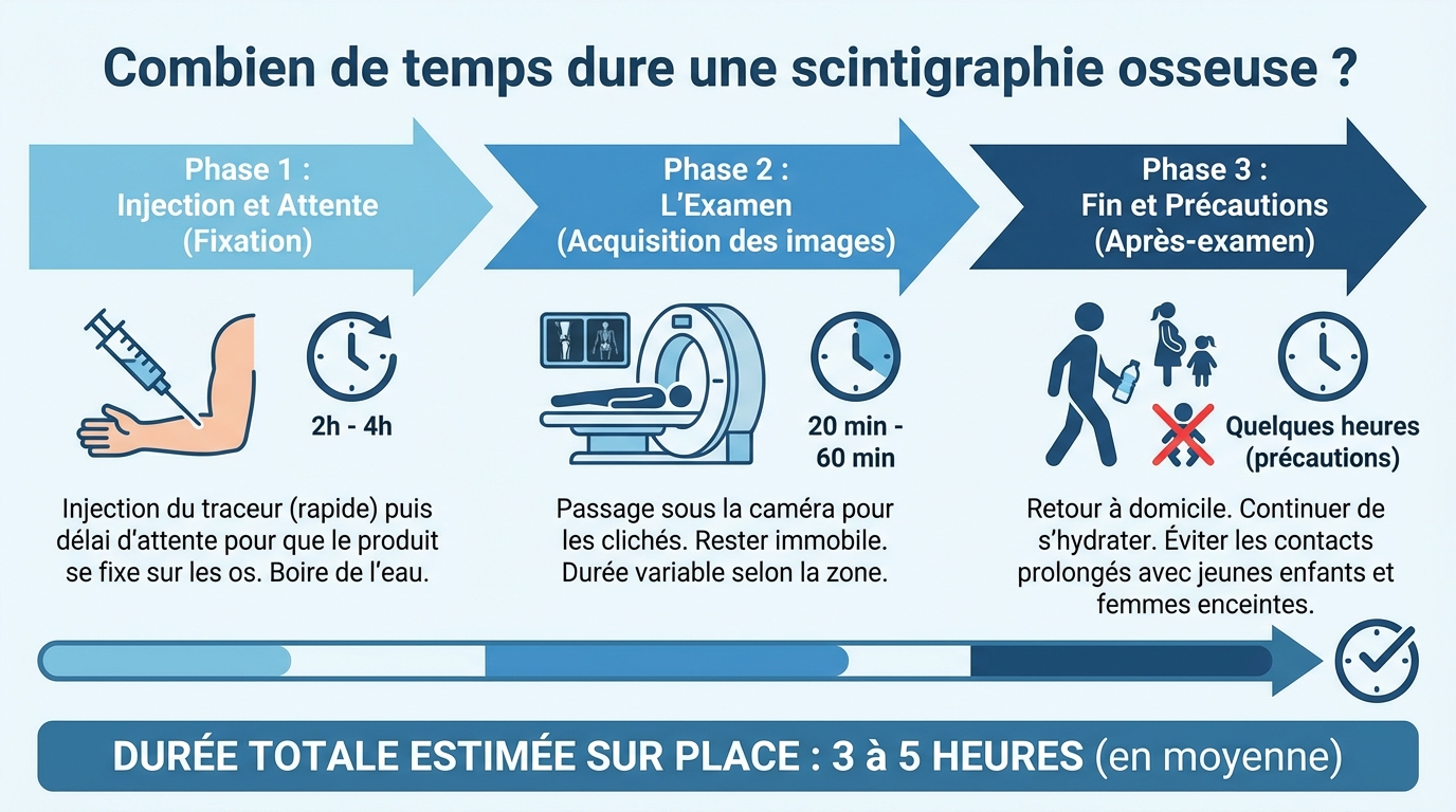 Durée d'une scintigraphie osseuse