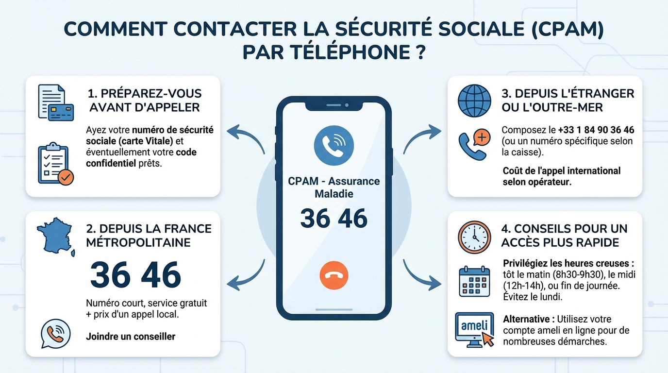 Comment contacter la sécurité sociale par téléphone ? 1 Comment trouver le numéro de téléphone ?