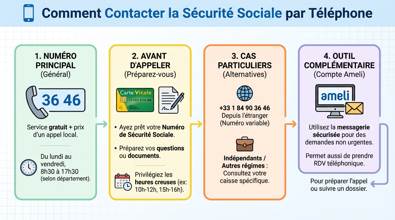 Comment contacter la sécurité sociale par téléphone 1 Numéros utiles pour contacter la sécurité sociale