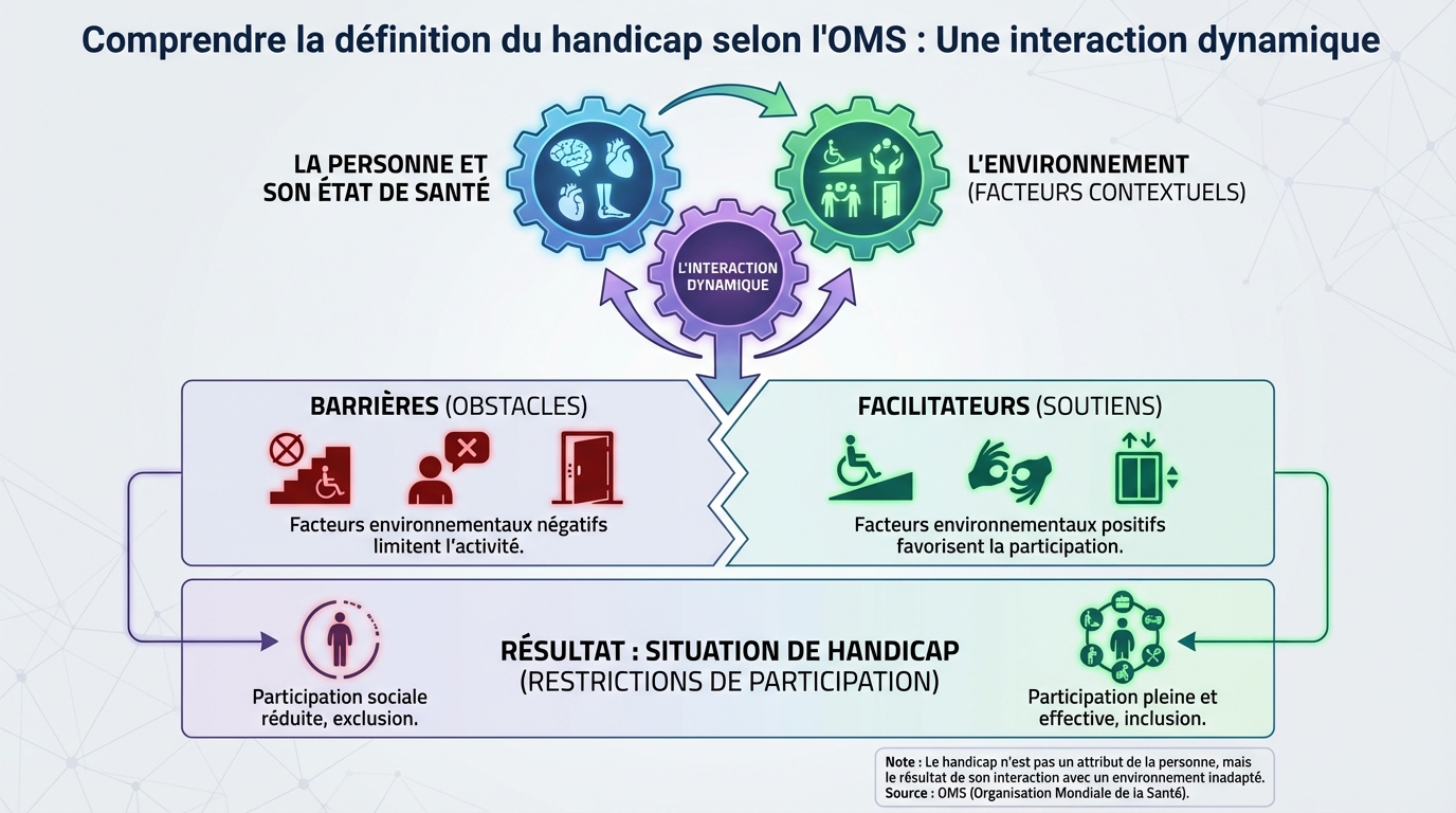 La définition du handicap par l'OMS