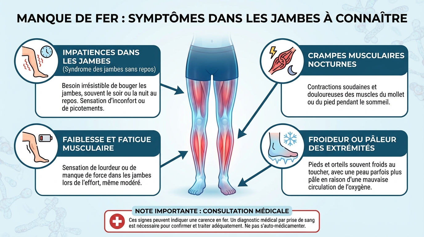Symptômes dans les jambes