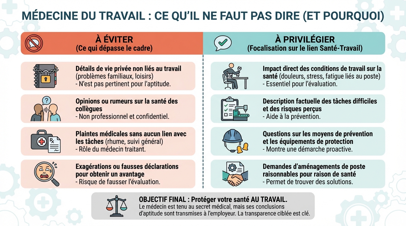 Médecine du travail : ce qu'il ne faut pas dire 1 Droits des salariés face à la médecine du travail