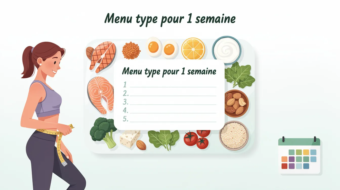 Perdez 5 kg en 1 semaine avec un régime protéiné efficace 1 Menu type pour 1 semaine